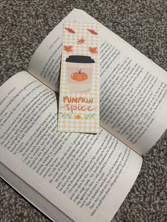 Pumpkin Spice Latte Bookmark Autumn